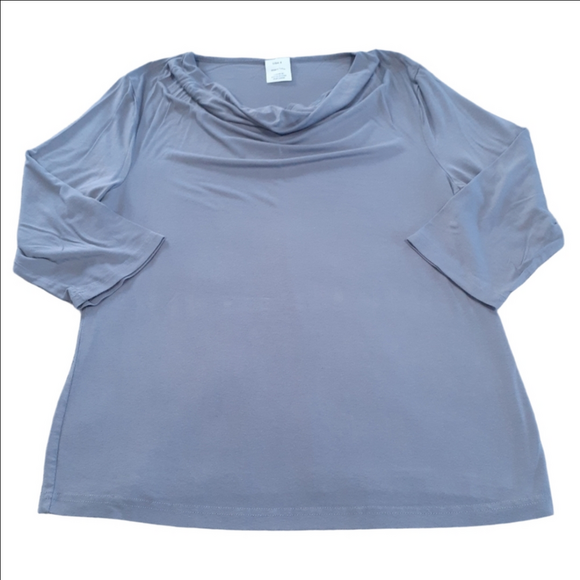 Creation L Tops - Creation L Cowl Neck 3/4 Sleeve Top Size 8